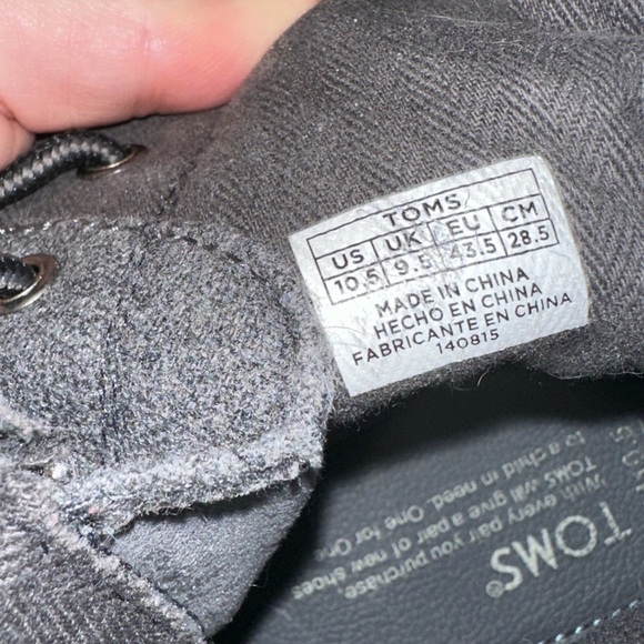 TOMS quilted grey searcher ankle boots wool - Picture 6 of 8